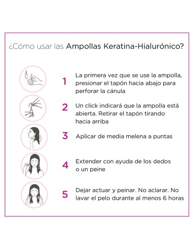 Pack 4 Ampollas Keratina-Hialurónico