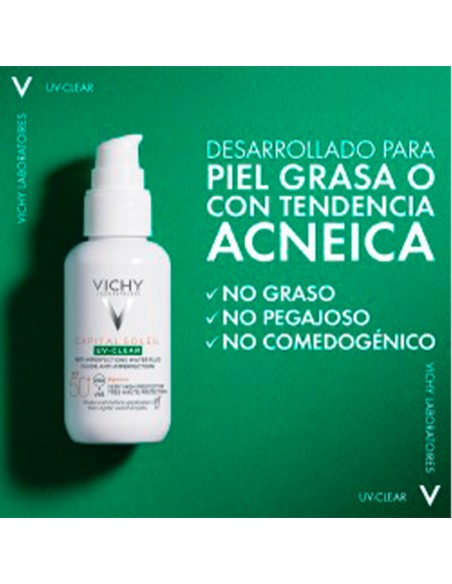 Crema-Fluido Solar Capital Soleil UV Clear Anti-Imperfections SPF50