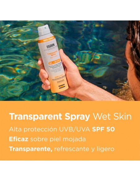 Fotoprotector Transparent Spray Wet Skin SPF 50+