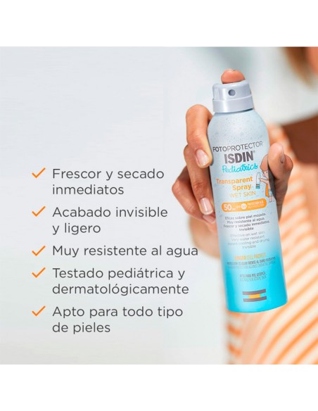 Fotoprotector Transparent Spray Wet Skin Pediatrics SPF 50