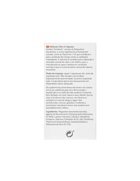 Cápsulas Oral Protección Solar Cuerpo Fotoinmunoprotectoras Ultra-D