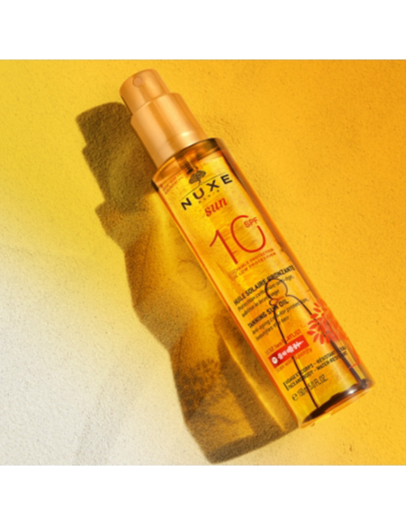 Sun Aceite Bronceador Rostro y Cuerpo Protección Baja SPF10