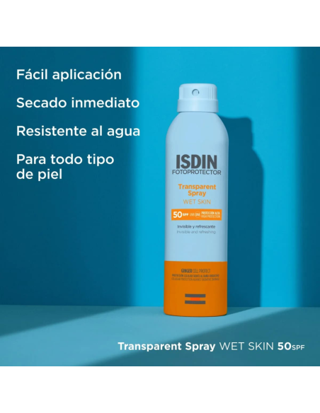 Fotoprotector Transparent Spray Wet Skin SPF 50+